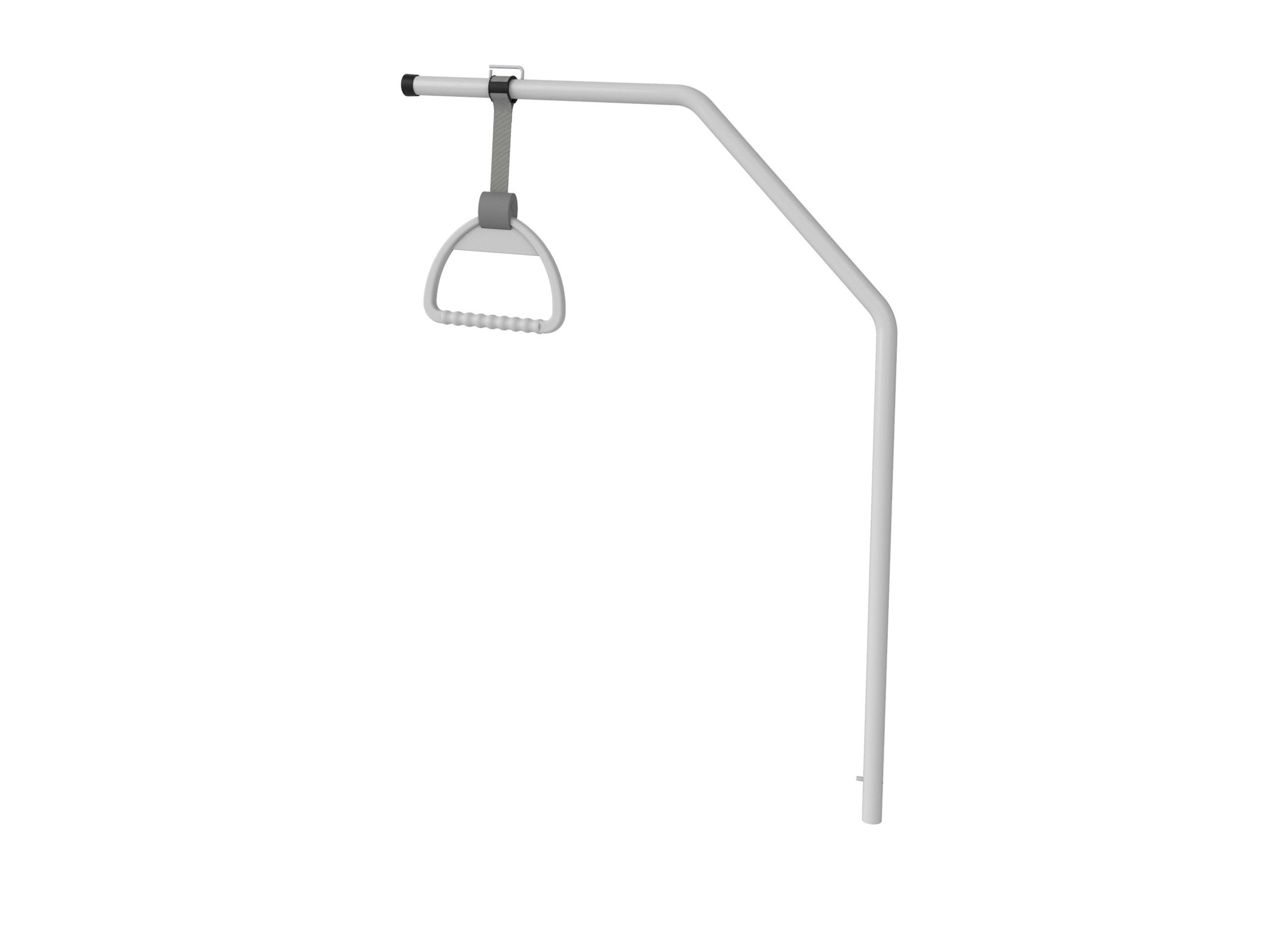 Lifting pole with handle with winch